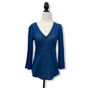 🛍3/$30 Aritzia Talula Blue V-neck Top